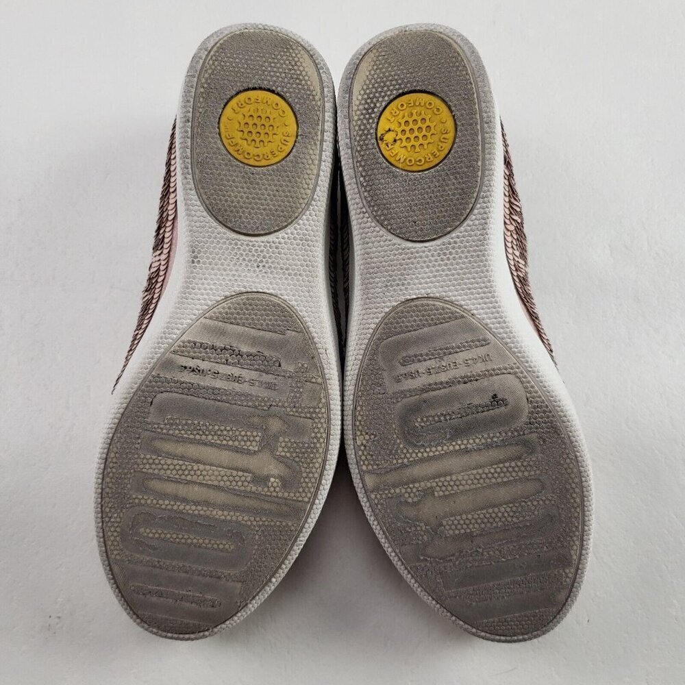 Fitflop Superskate Sequin Loafer Shoe Womens 6.5 Pink Slip On Comfort Shoe - Picture 9 of 10